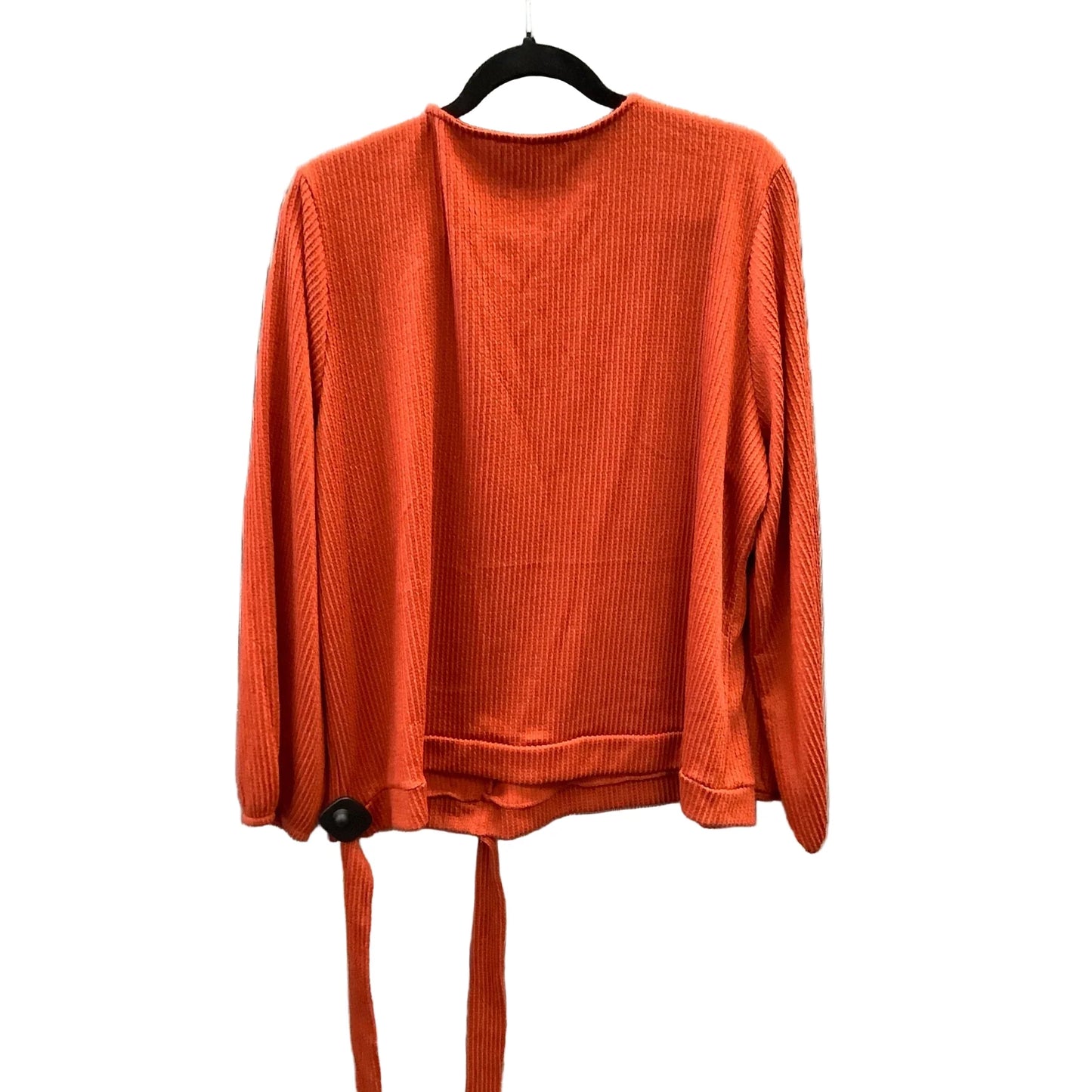 Top Long Sleeve By Fred David In Orange, Size: 2x