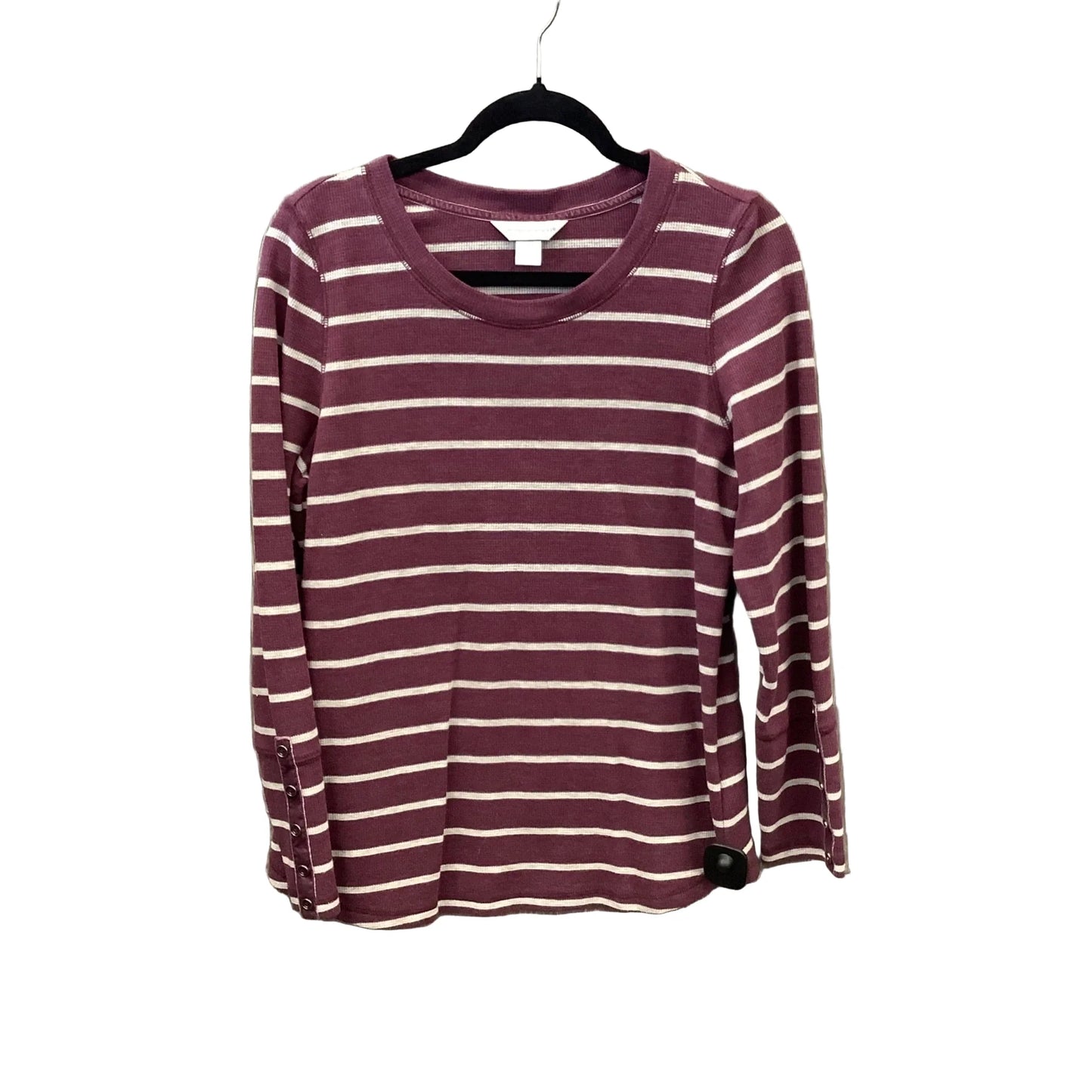 Top Long Sleeve By Christopher And Banks In Striped Pattern, Size: M