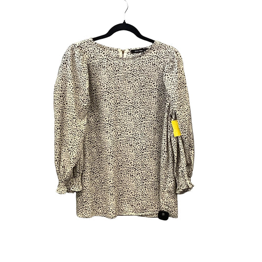 Blouse Long Sleeve By Doe & Rae In Animal Print, Size: L