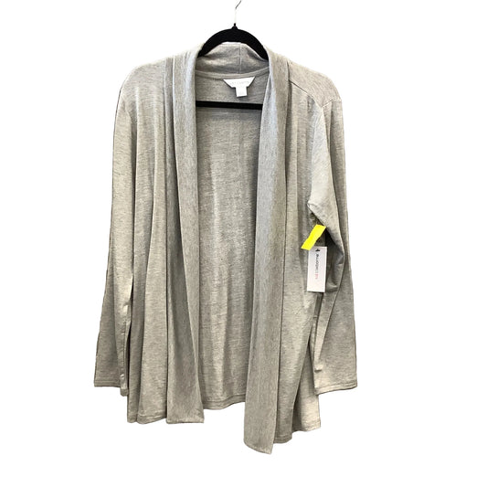 Cardigan By Liz Claiborne In Grey, Size: L