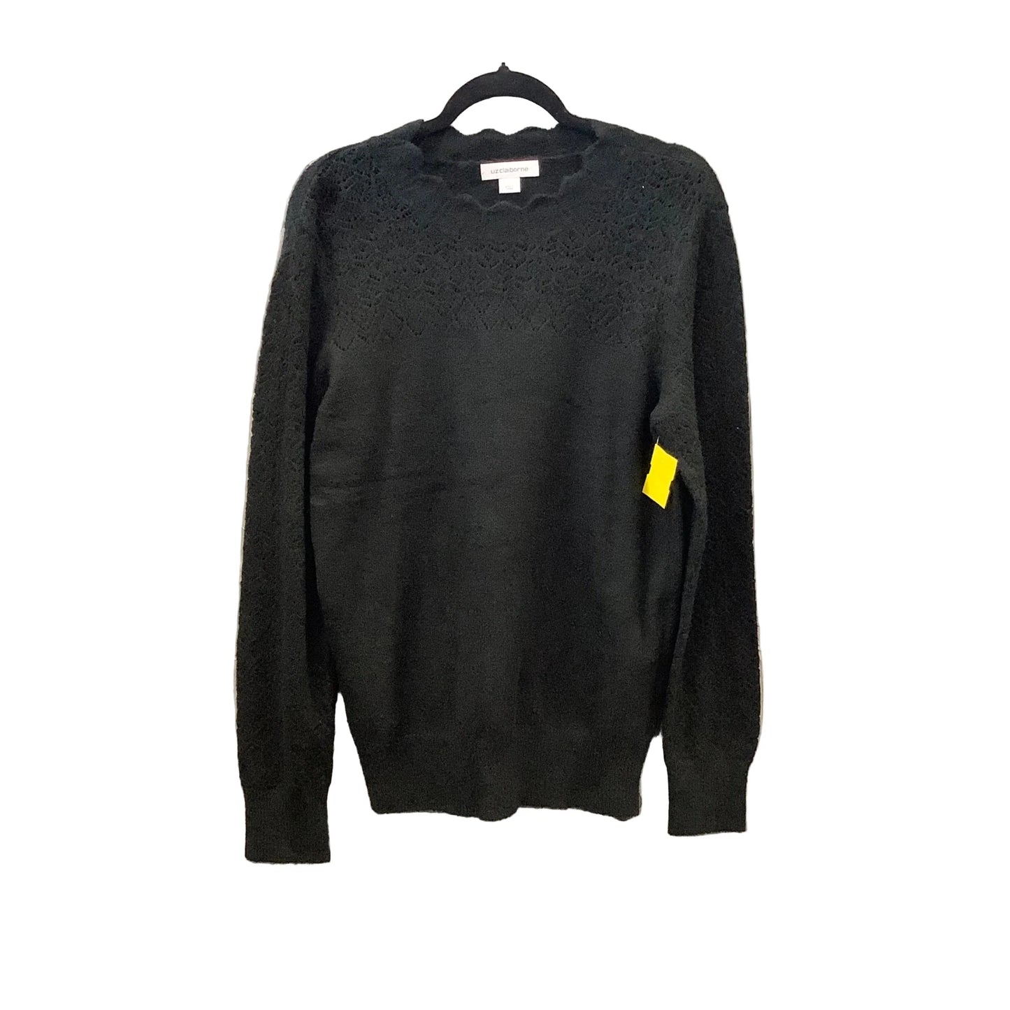 Sweater By Liz Claiborne In Black, Size: L