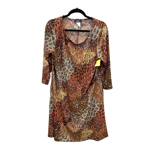 Dress Casual Midi By Msk In Multi-colored, Size: L
