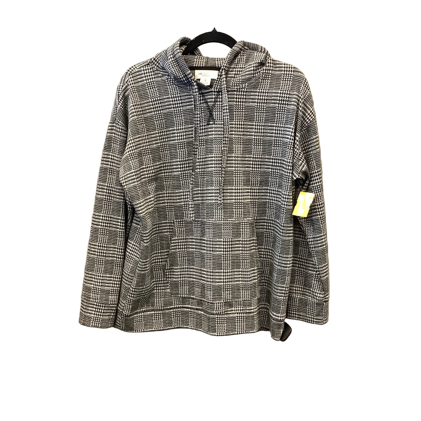 Top Long Sleeve By Liz Claiborne In Black & White, Size: M