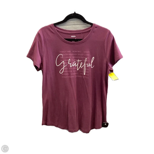 Top Short Sleeve By Sonoma In Purple, Size: M