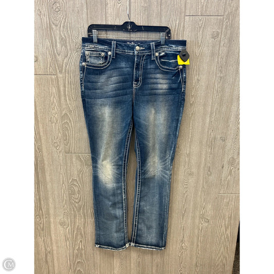 Jeans Straight By Miss Me In Blue Denim, Size: 14