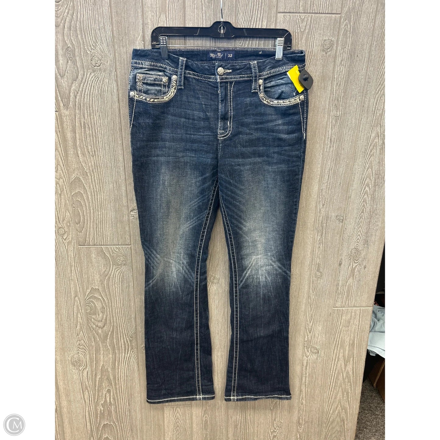 Jeans Boot Cut By Miss Me In Blue Denim, Size: 14