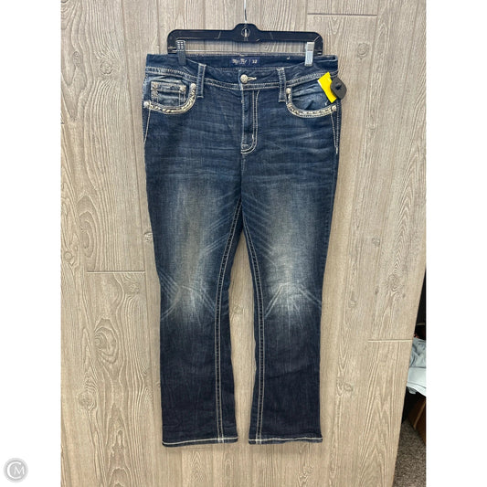 Jeans Boot Cut By Miss Me In Blue Denim, Size: 14