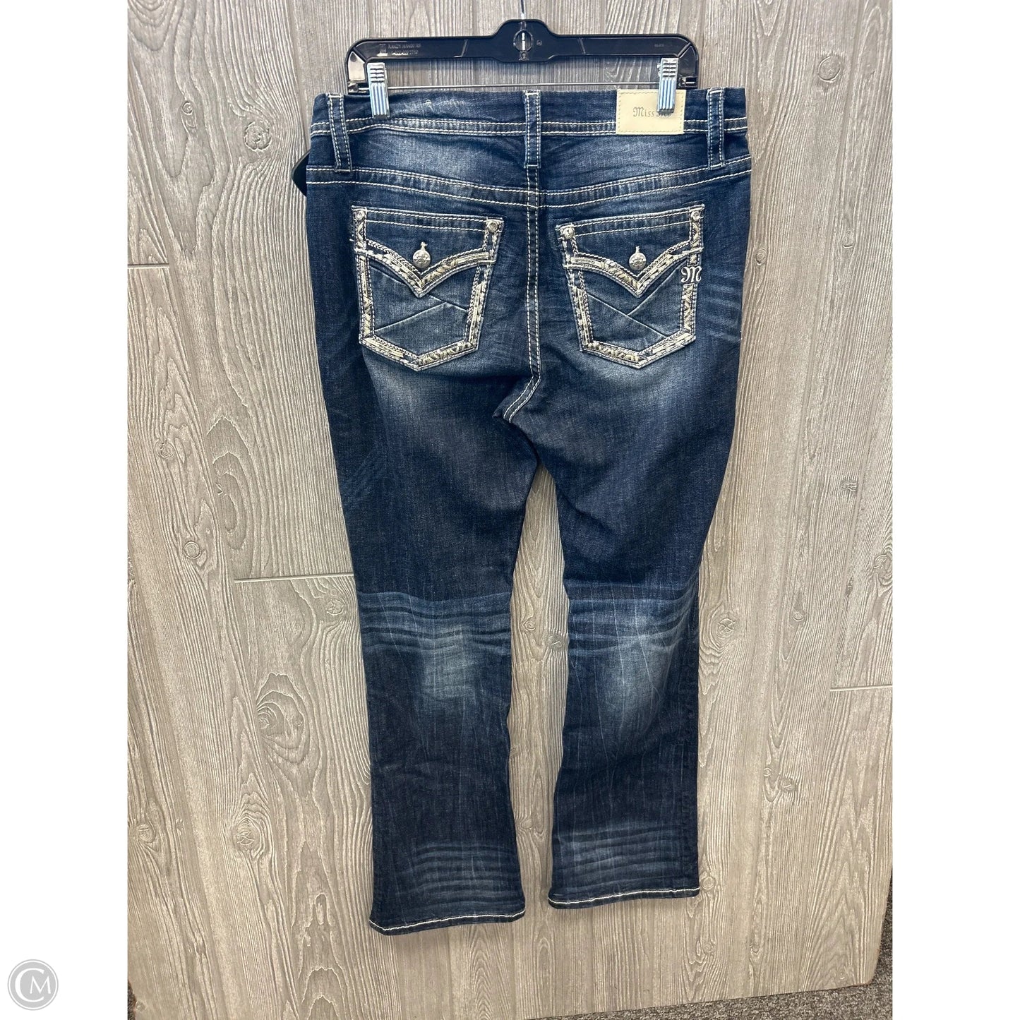 Jeans Boot Cut By Miss Me In Blue Denim, Size: 14
