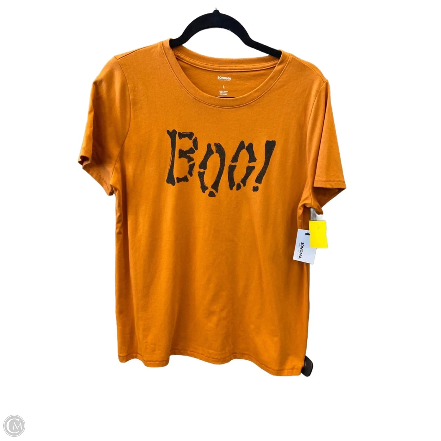 Top Short Sleeve By Sonoma In Orange, Size: L