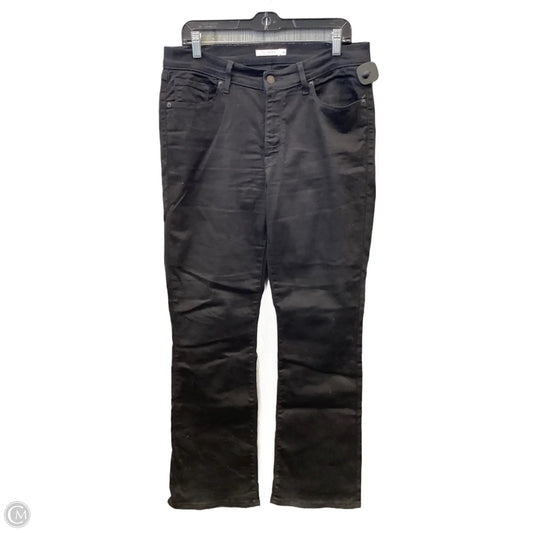Jeans Boot Cut By Levis In Black Denim, Size: 14