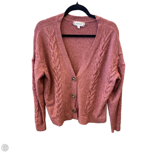 Sweater Cardigan By Pink Rose In Pink, Size: M