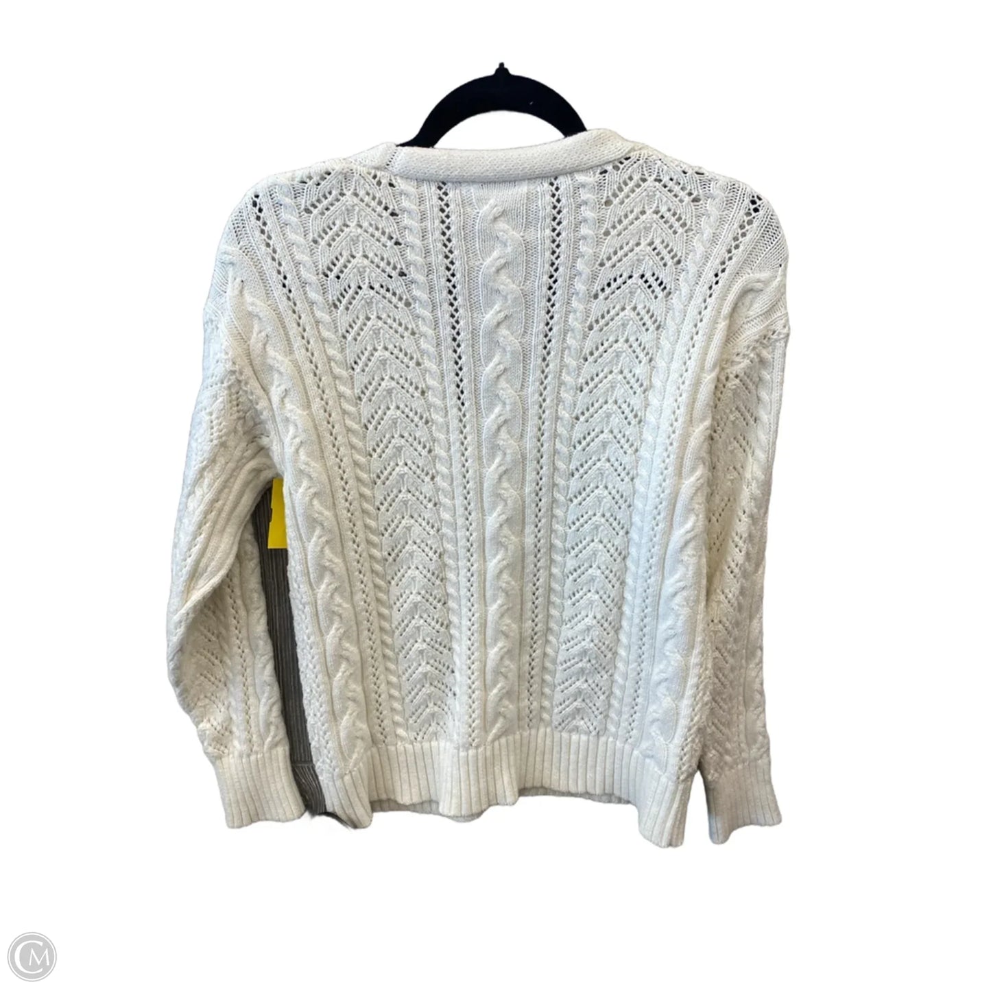 Sweater Cardigan By Time And Tru In White, Size: M