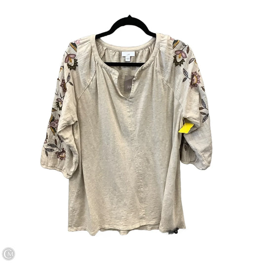 Top Long Sleeve By J. Jill In Tan, Size: L