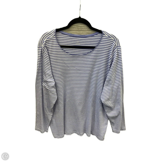 Top Long Sleeve Basic By Cj Banks In Striped Pattern, Size: 2x