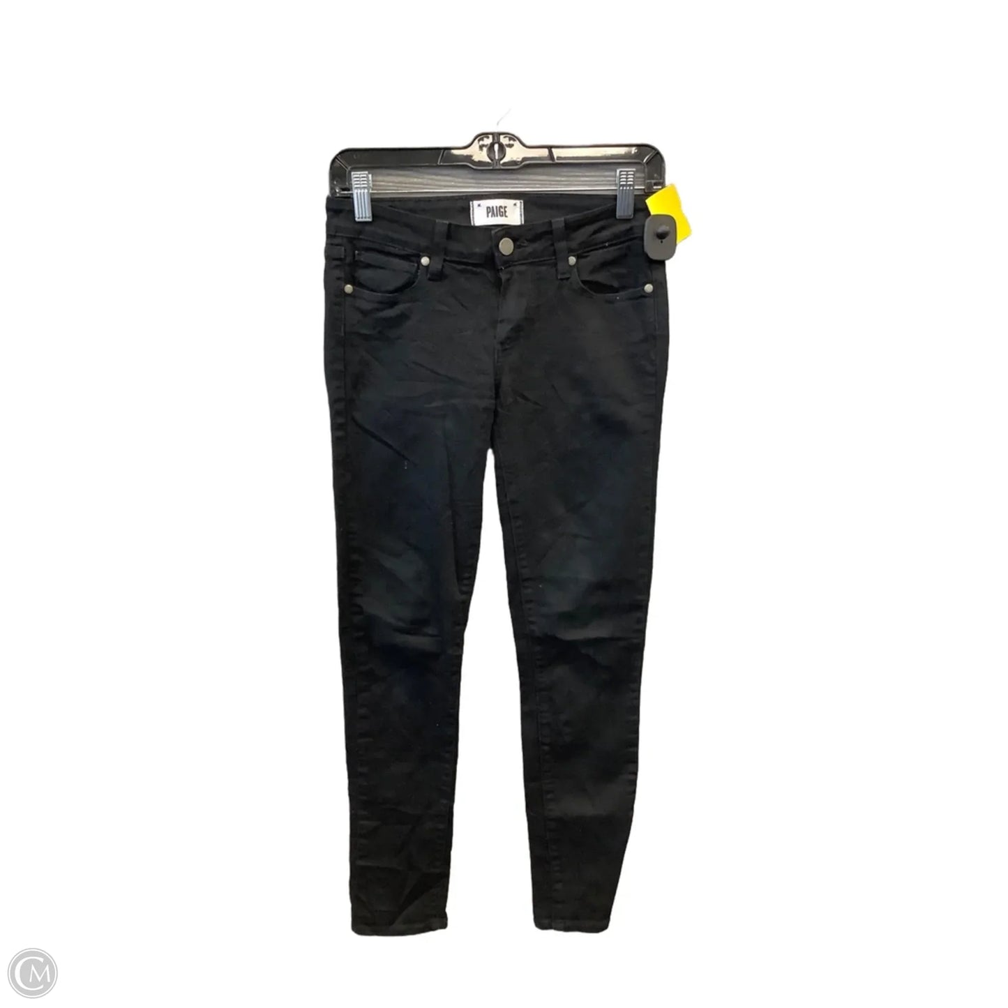 Jeans Skinny By Paige In Black Denim, Size: 2