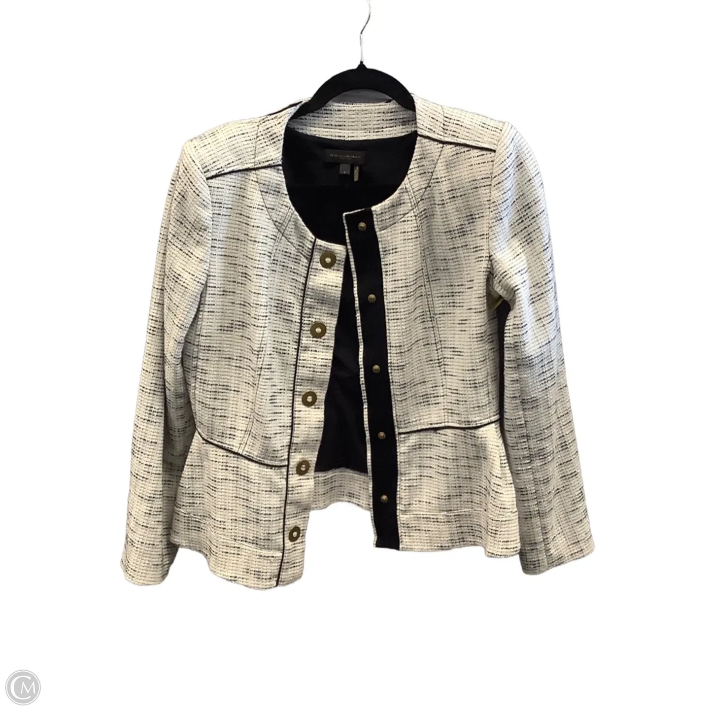 Blazer By Donna Karan In Black & White, Size: M
