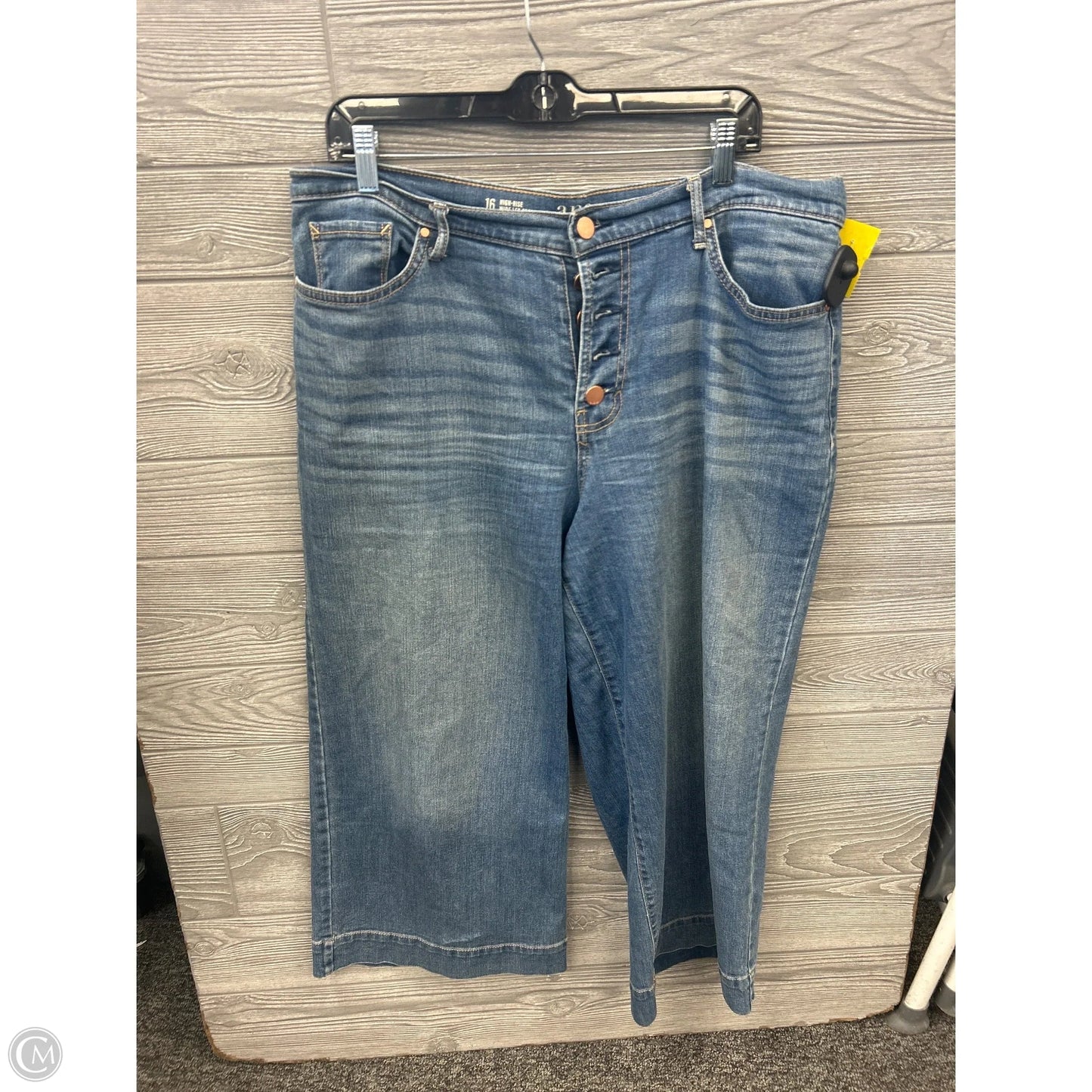 Jeans Cropped By Ana In Blue Denim, Size: 16