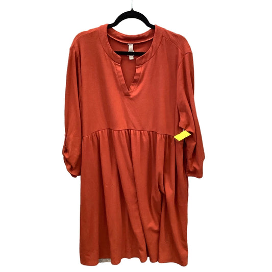 Dress Casual Midi By Honeyme In Orange, Size: 3x