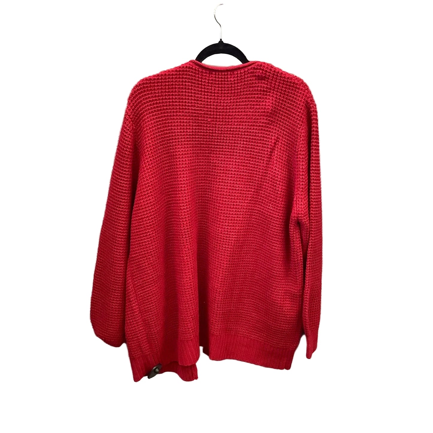 Sweater Cardigan By Zenana In Red, Size: 1x