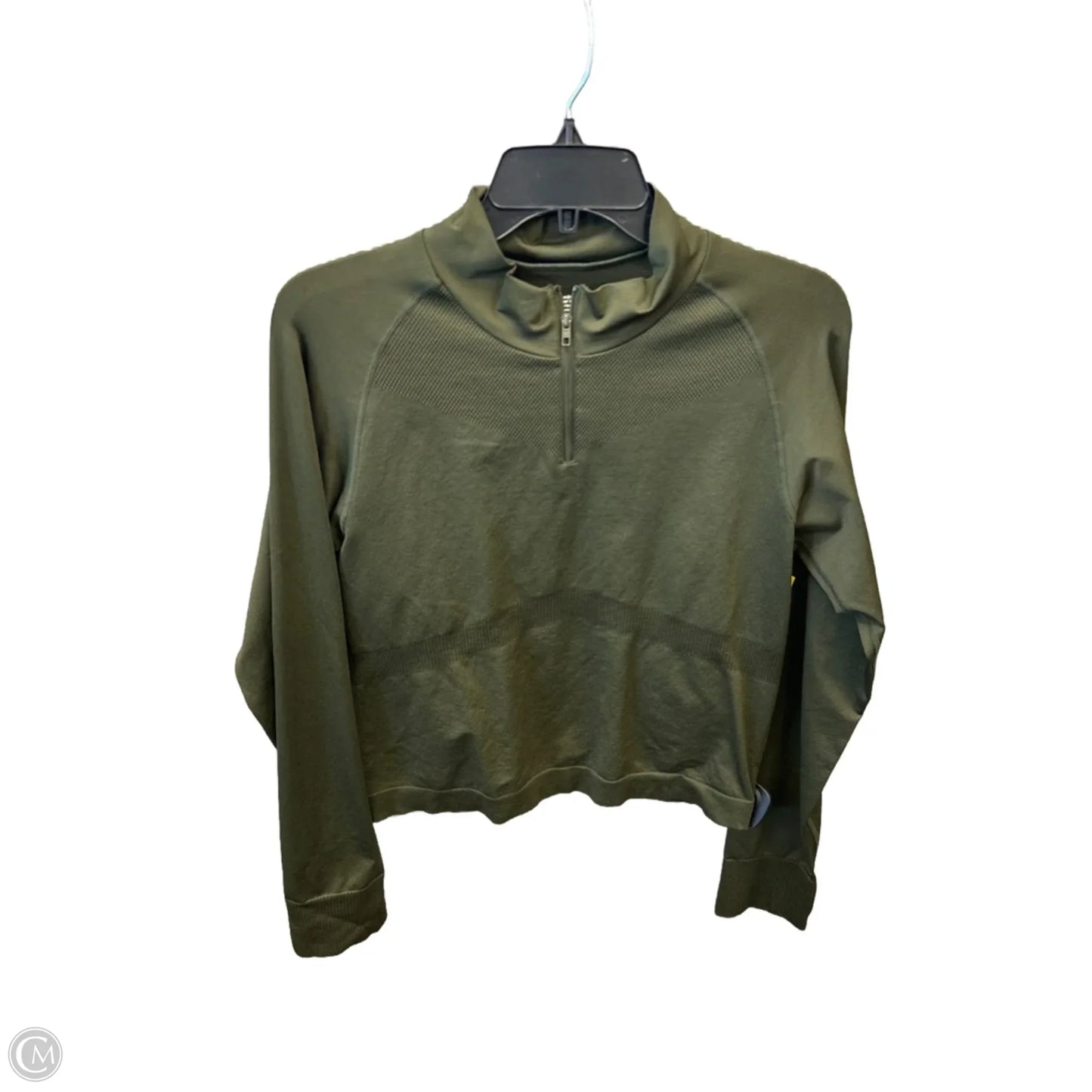 Athletic Top Long Sleeve Collar By Pink In Green, Size: Xl