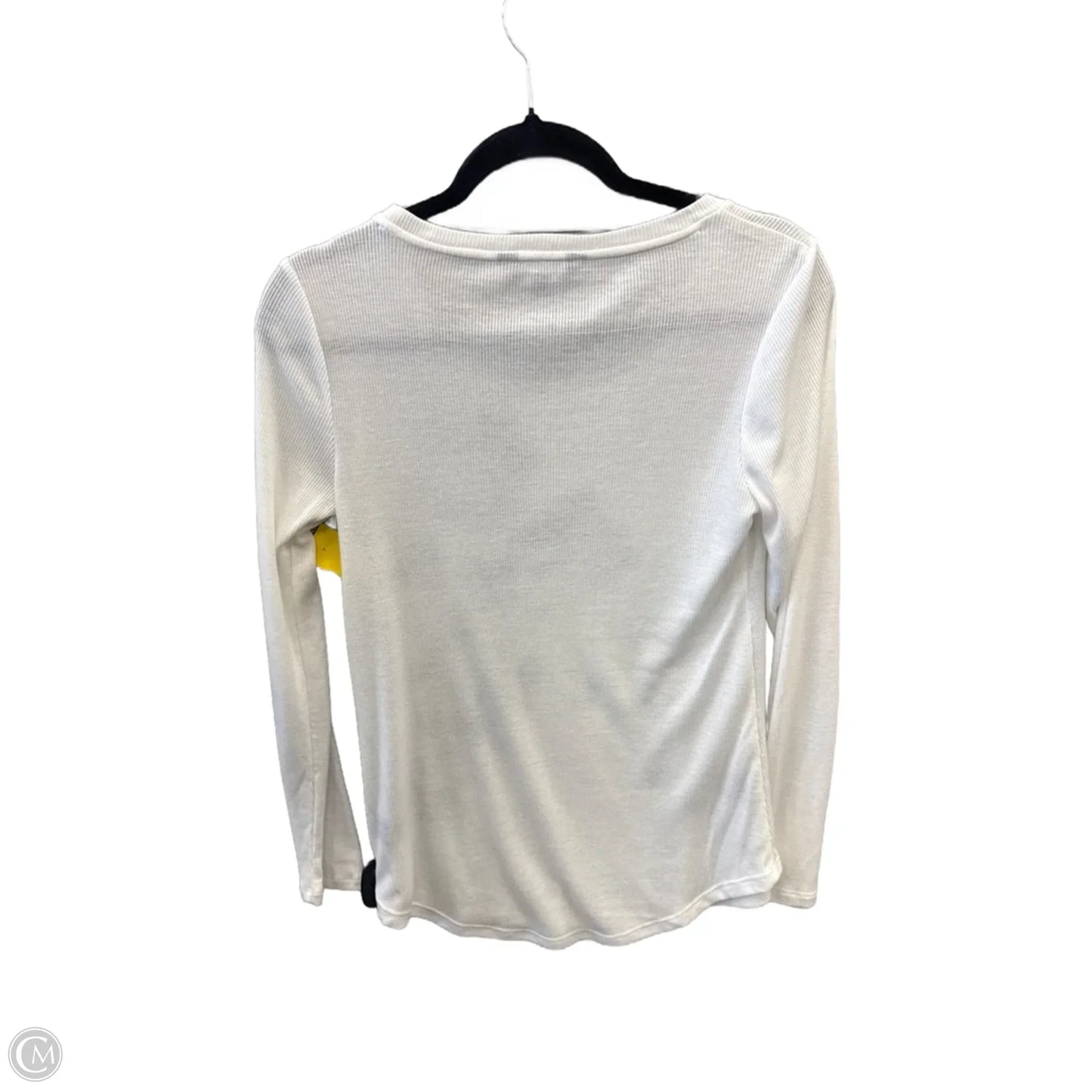 Top Long Sleeve By Simply Vera In Grey & White, Size: S