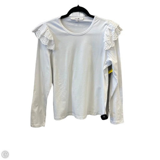 Top Long Sleeve By Joes Jeans In White, Size: L