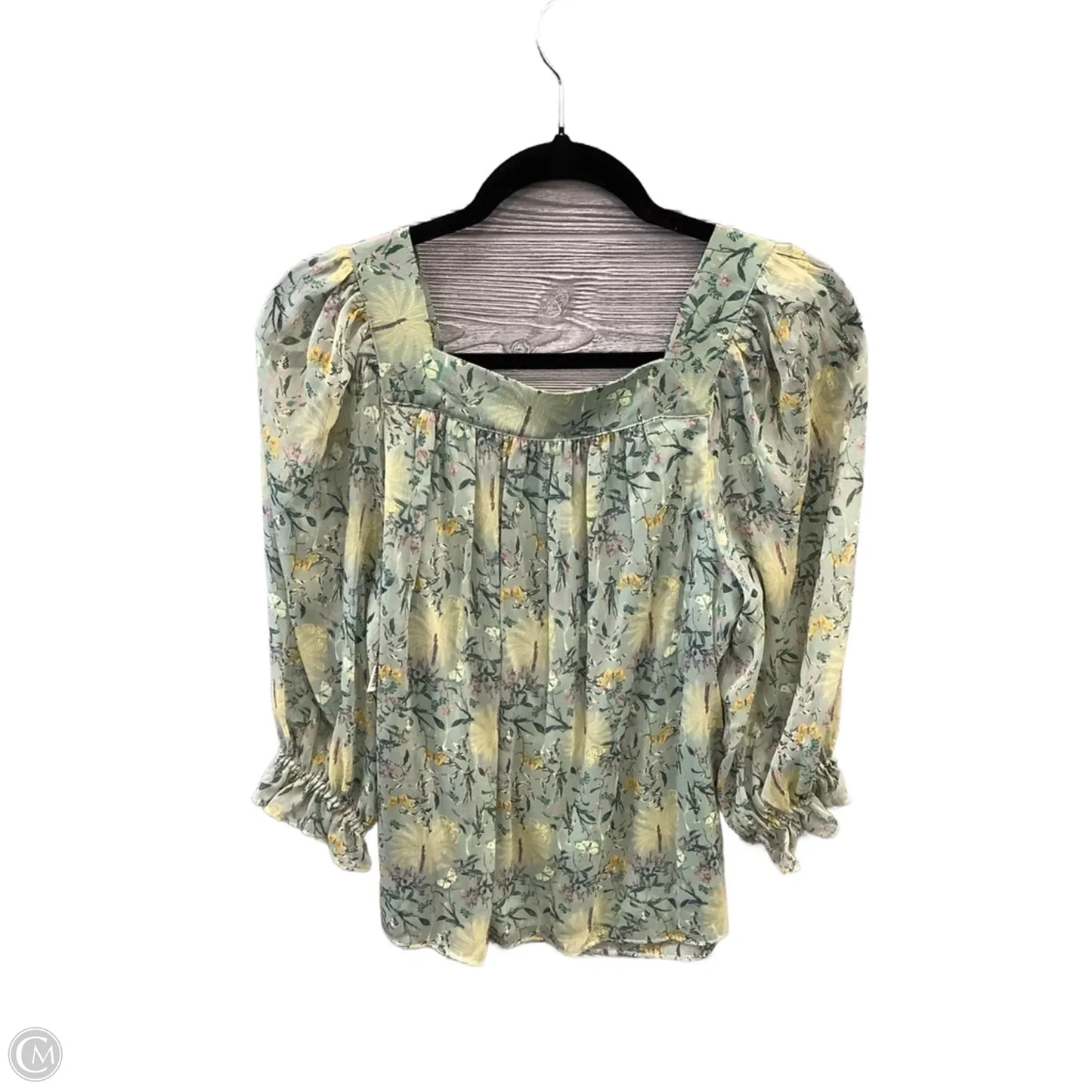 Blouse Long Sleeve By Lc Lauren Conrad In Green, Size: M