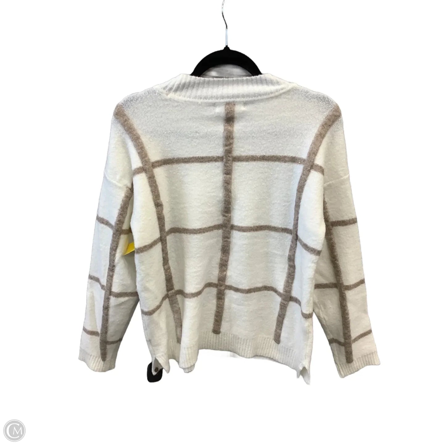 Sweater By Peyton Primrose In Brown & White, Size: M