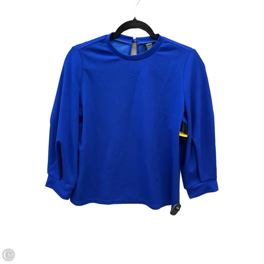 Blouse Long Sleeve By Shein In Blue, Size: M