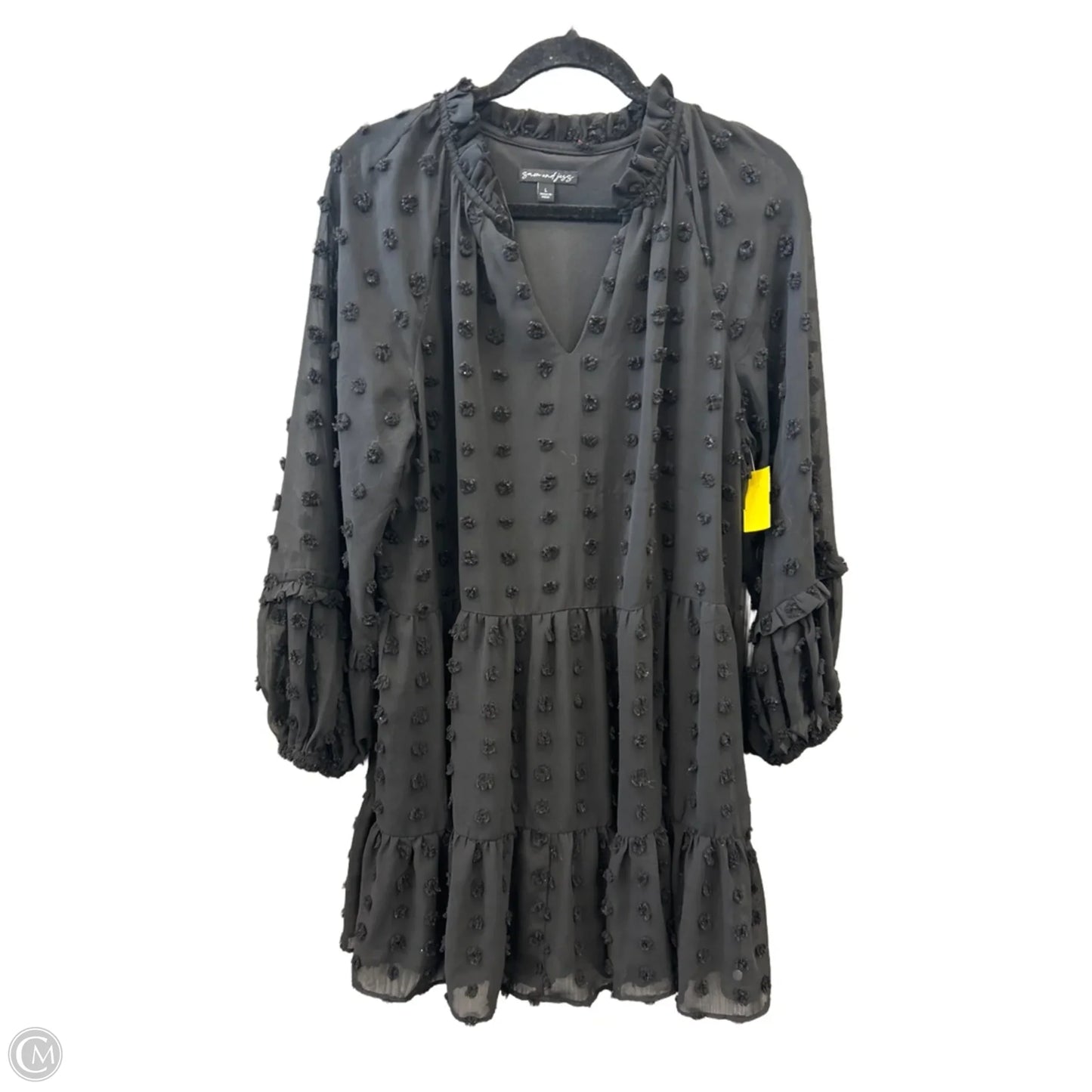 Dress Casual Midi By Clothes Mentor In Black Denim, Size: L
