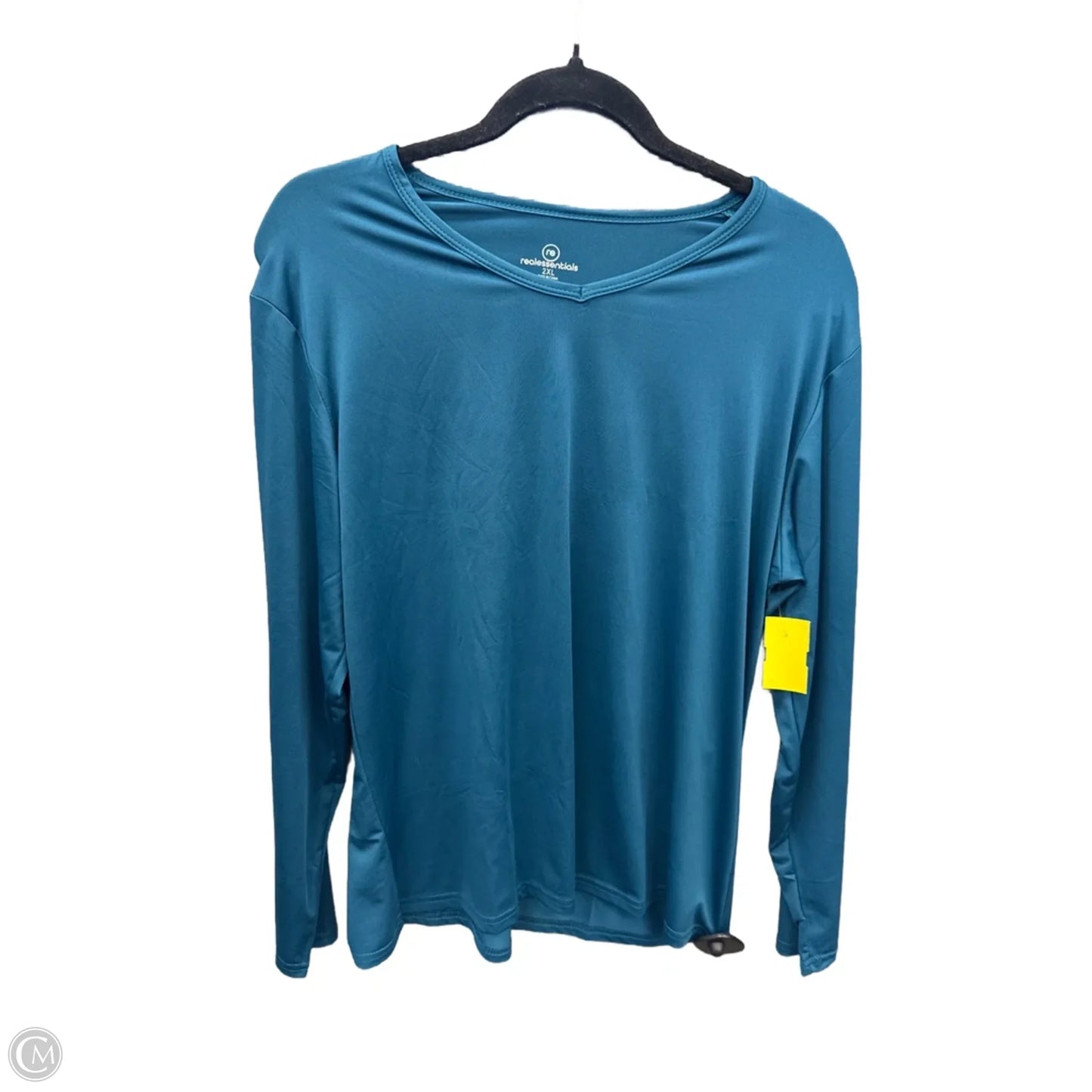Top Long Sleeve Basic By Clothes Mentor In Blue, Size: 2x