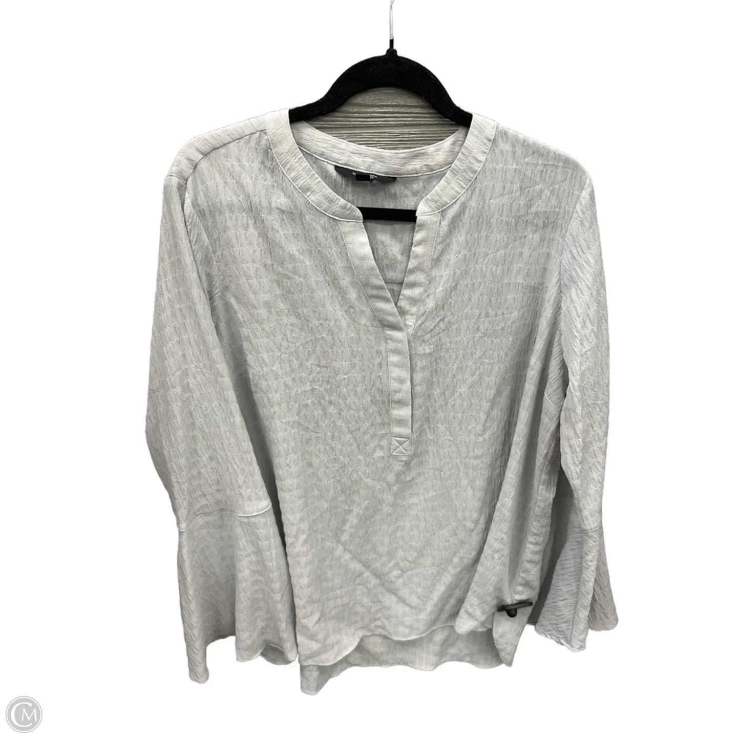 Top Long Sleeve By Simply Vera In Grey, Size: Xl