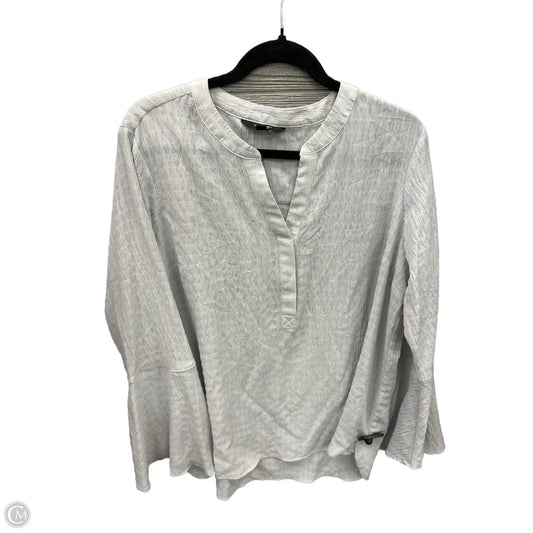 Top Long Sleeve By Simply Vera In Grey, Size: Xl