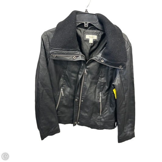 Jacket Moto By Dressbarn In Black, Size: L