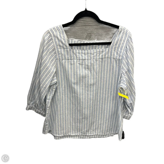 Top Long Sleeve By Time And Tru In Striped Pattern, Size: L