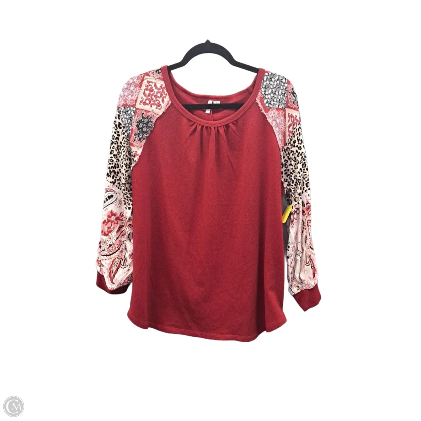 Top Long Sleeve By Cato In Red, Size: Xl