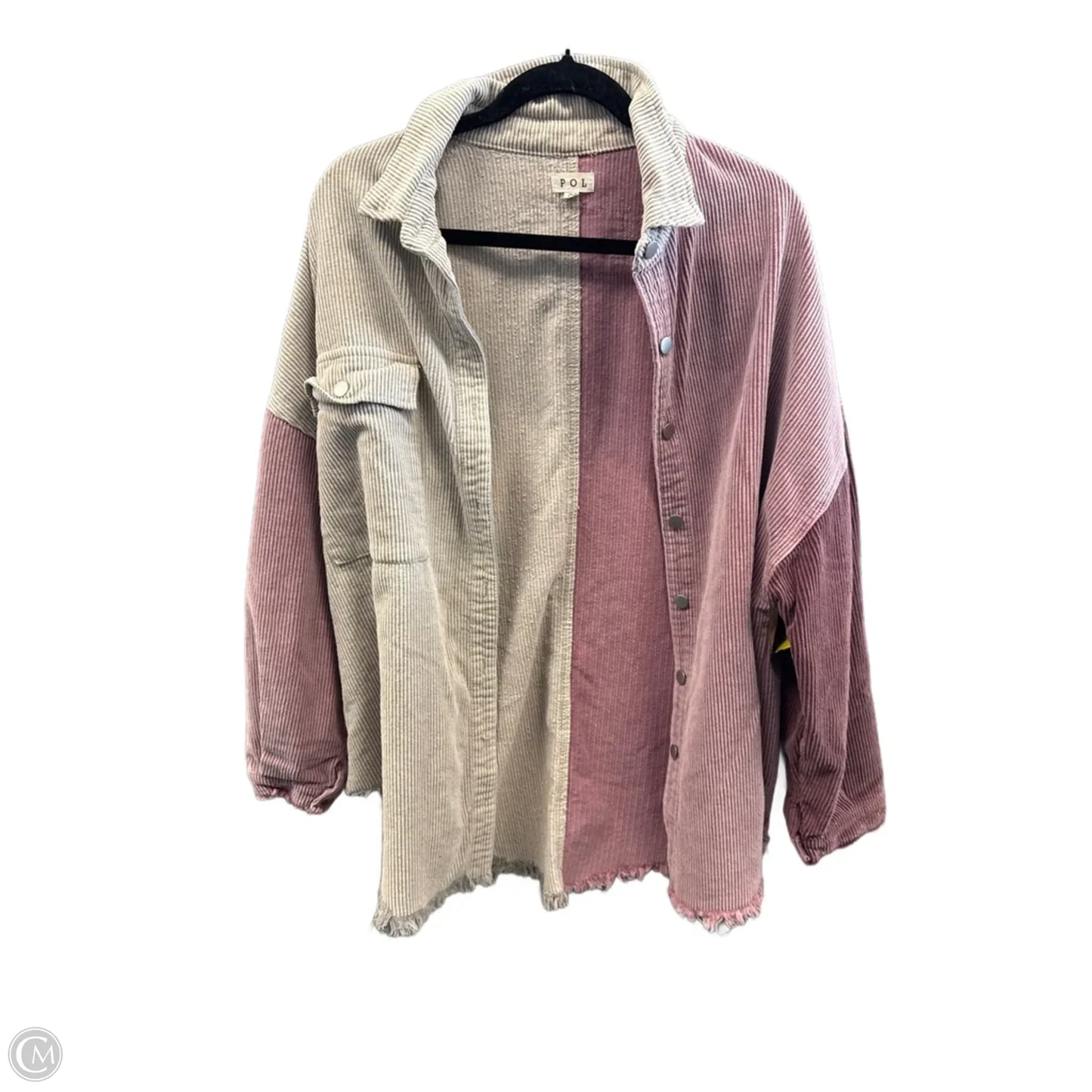 Jacket Shirt By Pol In Multi-colored, Size: S