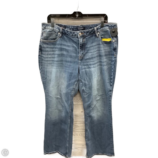 Jeans Boot Cut By Vigoss In Blue Denim, Size: 18