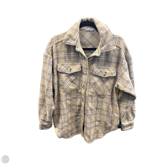 Jacket Shirt By In Loom In Plaid Pattern, Size: S