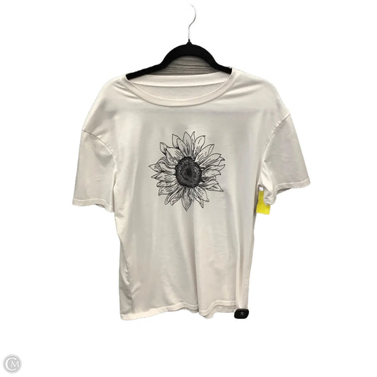Top Short Sleeve By Clothes Mentor In White, Size: Xl