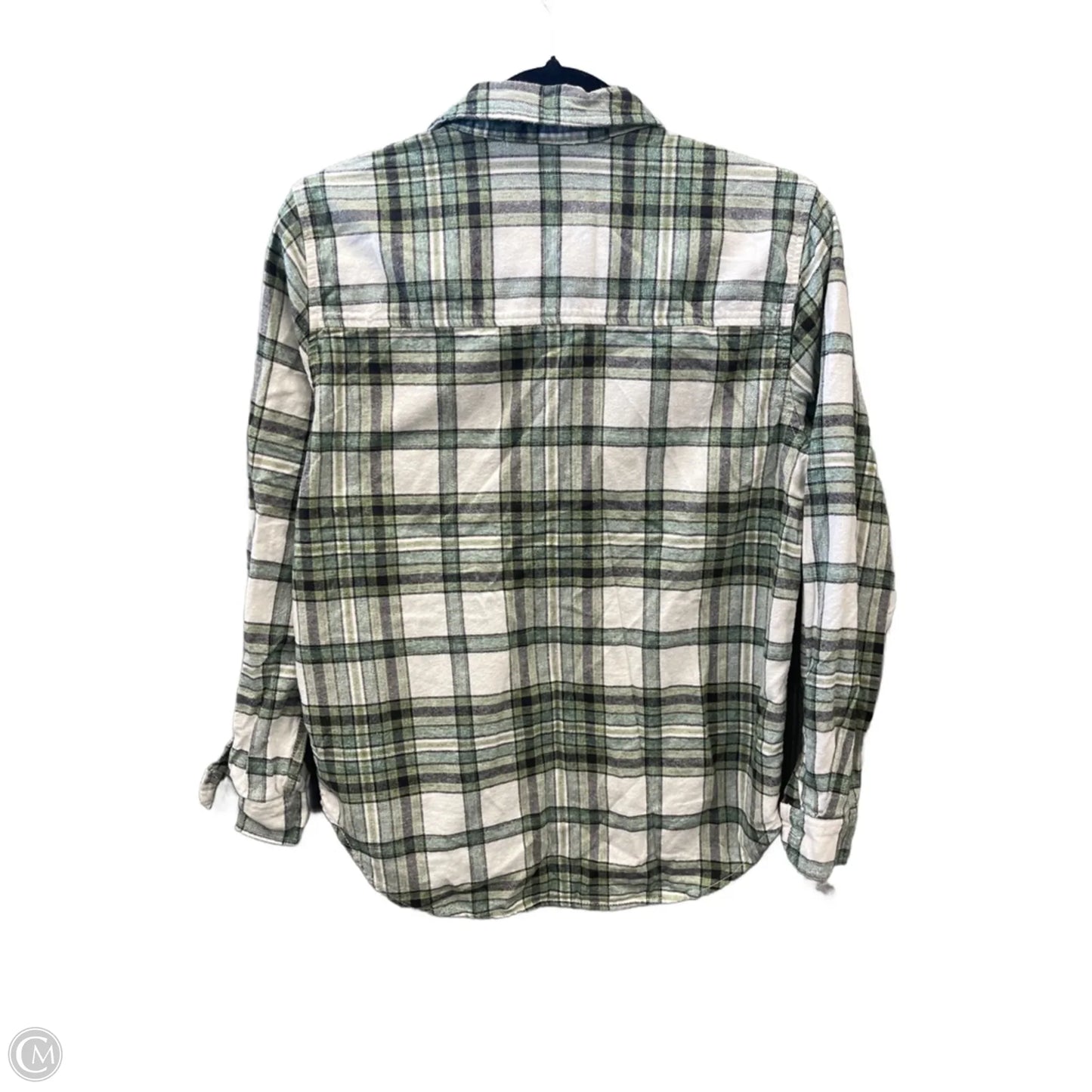 Top Long Sleeve By Universal Thread In Plaid Pattern, Size: S