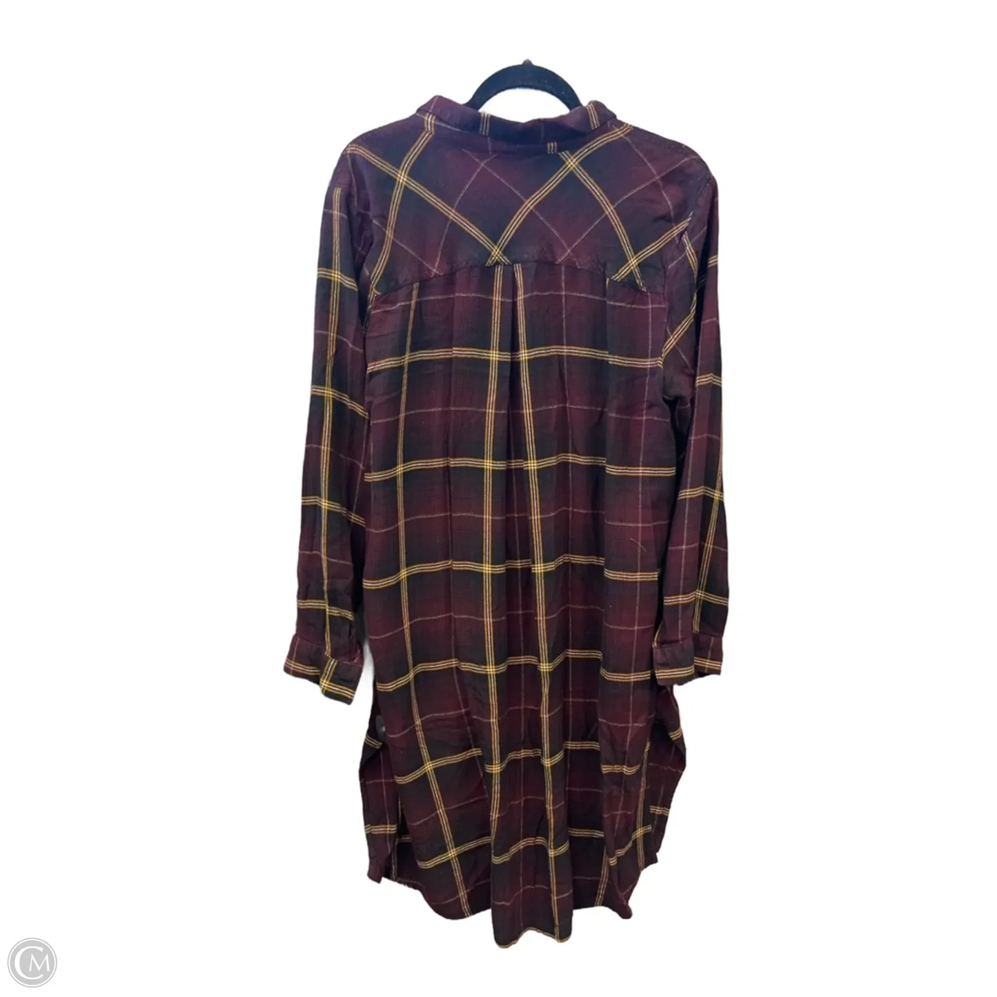 Tunic Long Sleeve By Maurices In Plaid Pattern, Size: Xxl