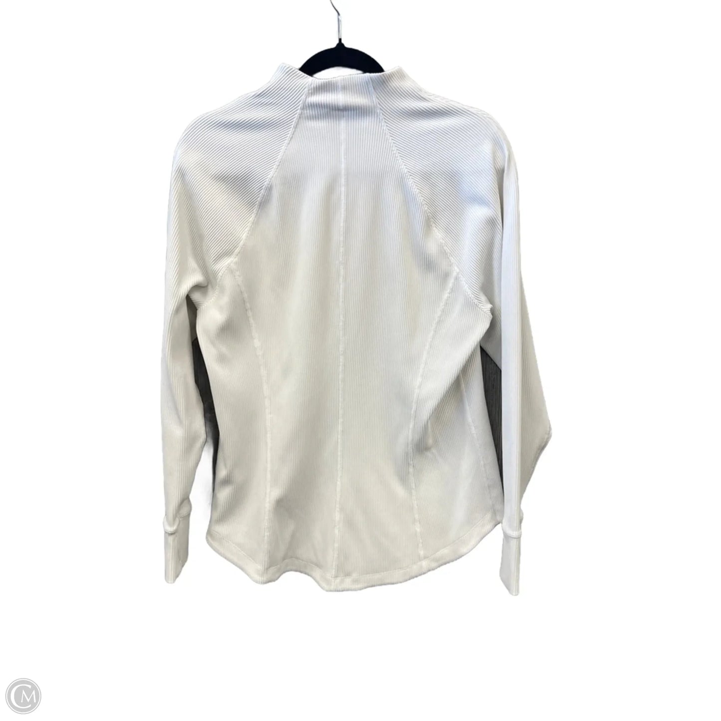 Athletic Top Long Sleeve Collar By Athleta In White, Size: Xl
