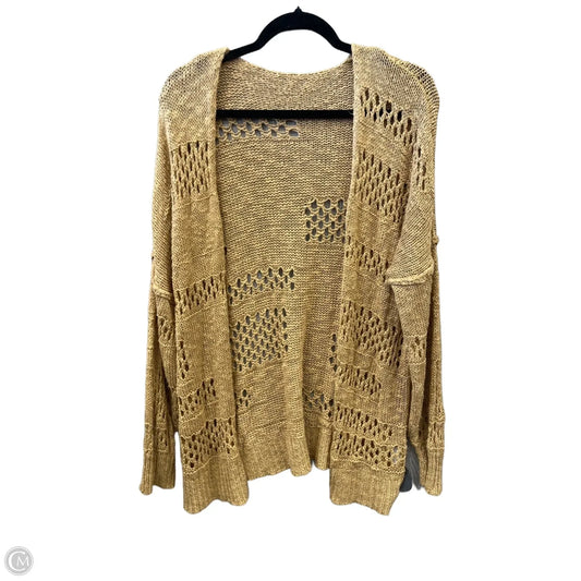 Cardigan By Clothes Mentor In Gold, Size: Xl