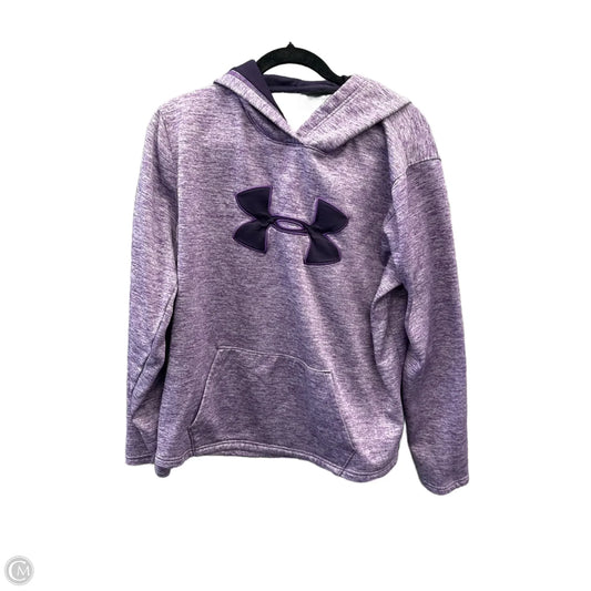 Athletic Sweatshirt Hoodie By Under Armour In Purple, Size: Xl