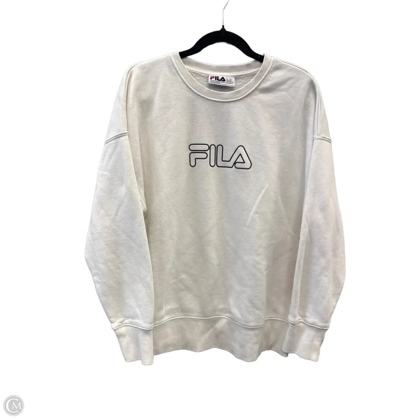 Athletic Sweatshirt Crewneck By Fila In White, Size: Xxl