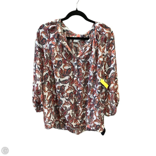 Top Long Sleeve By Liz Claiborne In Multi-colored, Size: L