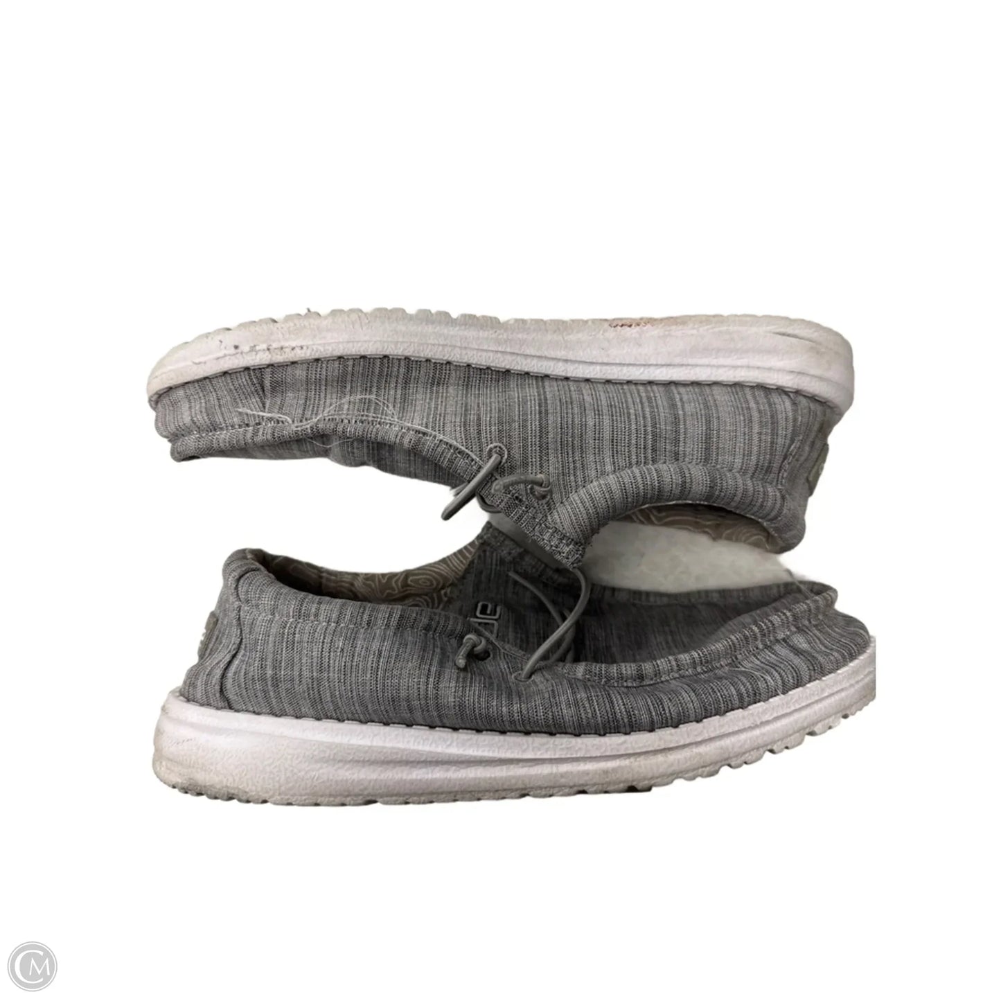 Shoes Flats By Hey Dude In Grey, Size: 7