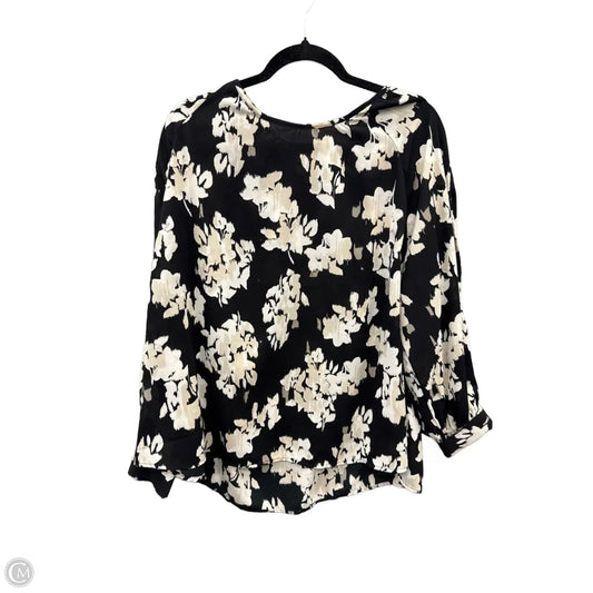 Blouse Long Sleeve By Maurices In Black & White, Size: 2x