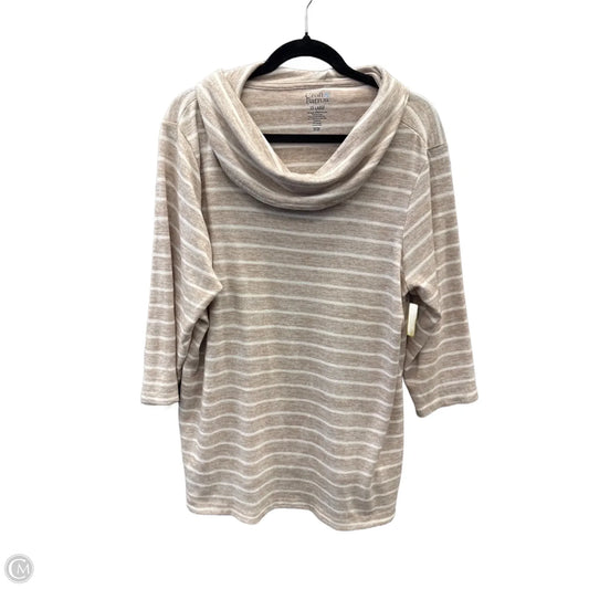 Top Long Sleeve By Croft And Barrow In Striped Pattern, Size: Xxl